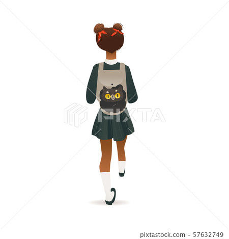 school girl with backpack
