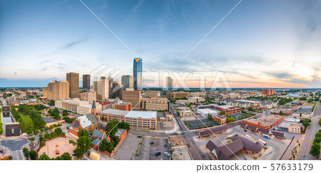 Oklahoma City, Oklahoma, USA at twilight 57633179