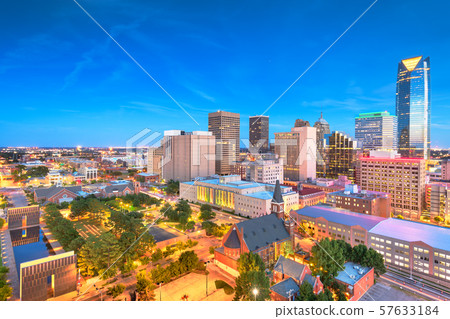 Oklahoma City, Oklahoma, USA at twilight 57633184