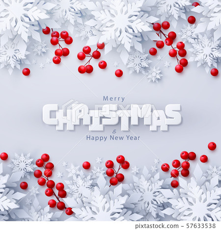 Vector Merry Christmas and New Year background - Stock Illustration ...