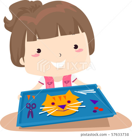 Kid Girl German Day Care Present Crafts Tray 57633738