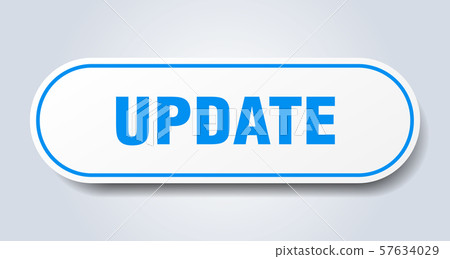 update sign. update rounded blue sticker. update update sign. update rounded blue sticker. update 57634029
