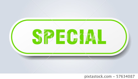 special sign. special rounded green sticker. - Stock Illustration ...