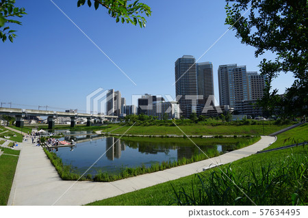 View of Kashiwa-no-ha Campus Station from Kashiwanoha Aqua Terrace <Kashiwa City, Chiba> 57634495