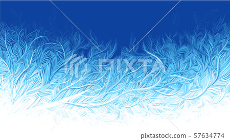 Winter blue ice frost christmas background. Vector illustration 57634774