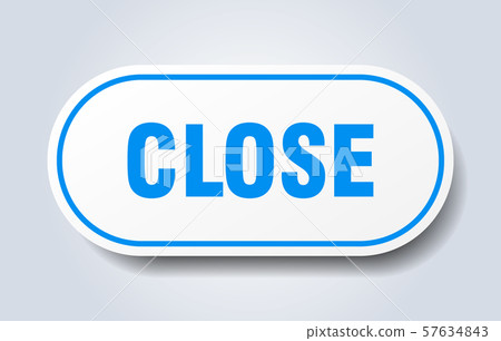 close sign. close rounded blue sticker. close - Stock Illustration ...