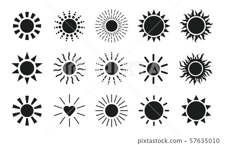 Sun icon set Sun icon set 57635010