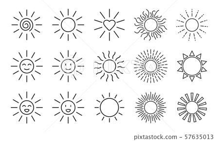 太陽圖標集 57635013