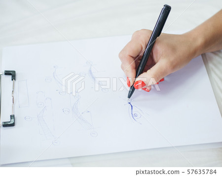 microblading course beautician drawing eyebrows 57635784