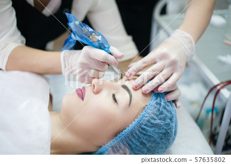 eyebrow permanent makeup face beauty procedure eyebrow permanent makeup face beauty procedure 57635802