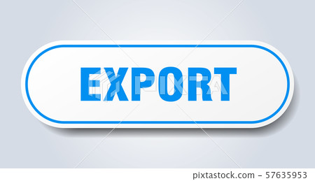 export sign. export rounded blue sticker. export - Stock Illustration ...