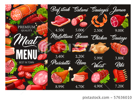 Premium quality meat, butchery, sausages menu 57636010