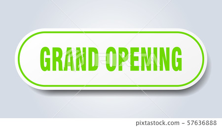 grand opening sign. grand opening rounded green - Stock Illustration ...