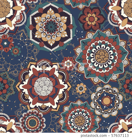 Seamless background with oriental pattern. Seamless background with oriental pattern. 57637113