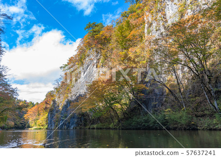  A trip to a boat trip in Ichinoseki, Ichinoseki, autumn leaves 57637241