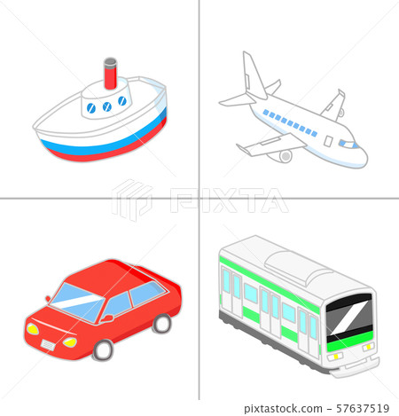 Transportation set - Stock Illustration [57637519] - PIXTA