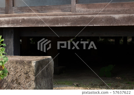 Veranda under the floor of an old private house 57637622