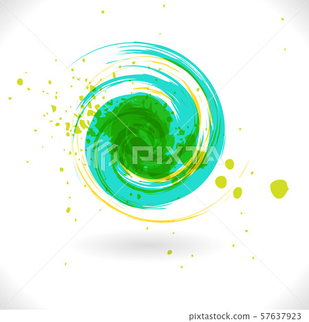 Art inks Grunge Curl. Vector Abstract Symbol Art inks Grunge Curl. Vector Abstract Symbol 57637923