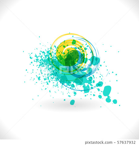 Grunge Curl. Art inks. Vector Abstract Symbol Grunge Curl. Art inks. Vector Abstract Symbol 57637932