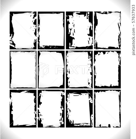 Set of Vector Design Illusrations. Grunge Frames Set of Vector Design Illusrations. Grunge Frames 57637933