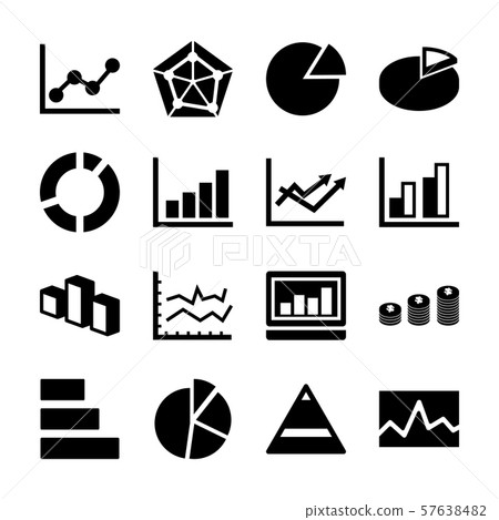 statistic solid icons 57638482