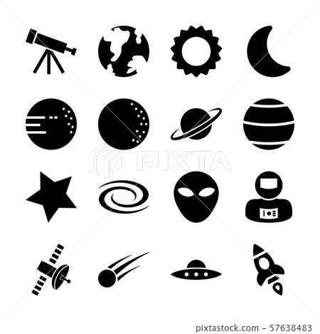 space solid icons 57638483