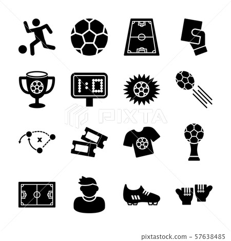soccer solid icons 57638485