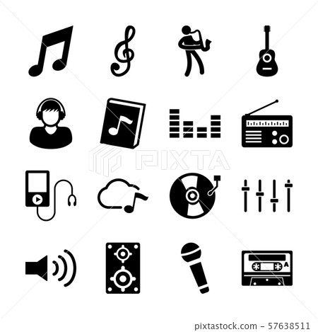 music solid icons 57638511
