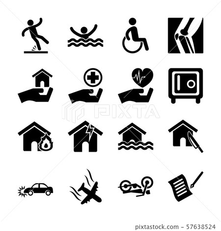 insurance solid icons 57638524