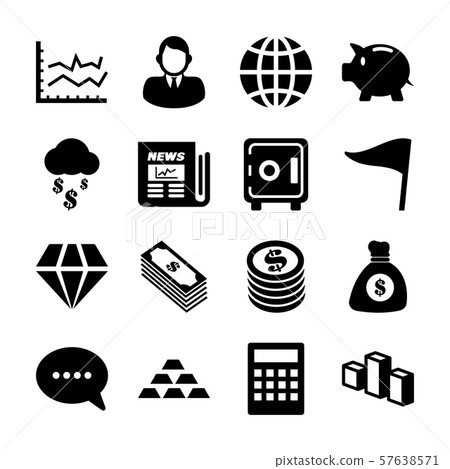 business solid icons 57638571