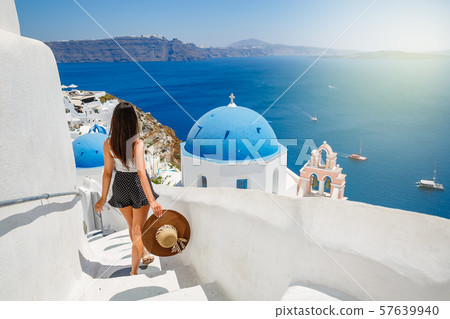 Beautiful girl in Greece 57639940