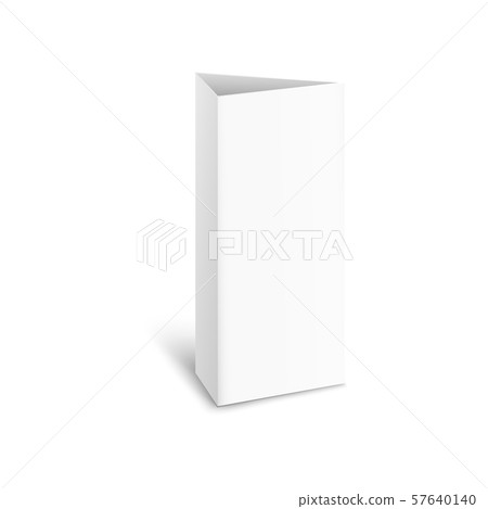 Triangle brochure stand mockup with realistic shadow Triangle brochure stand mockup with realistic shadow 57640140