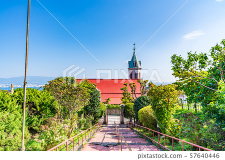 Hokkaido Summer Scene Hakodate Catholic Motomachi Church Hokkaido Summer Scene Hakodate Catholic Motomachi Church 57640446