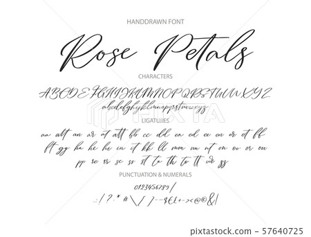 Hand drawn vector font. Hand drawn vector font. 57640725