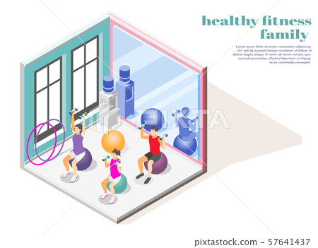 Family Fitness Isometric Composition 57641437