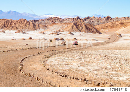 Dirt road perspective view,Chile 57641748