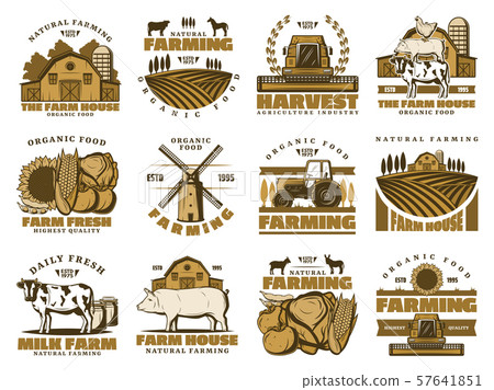 Agriculture farm, meat and dairy food 57641851