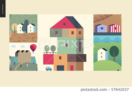 Simple things - houses composition 57642037