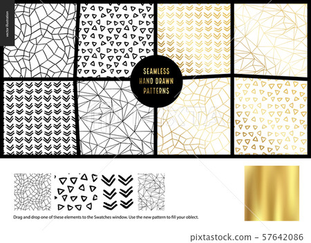 Hand drawn Patterns - white 57642086