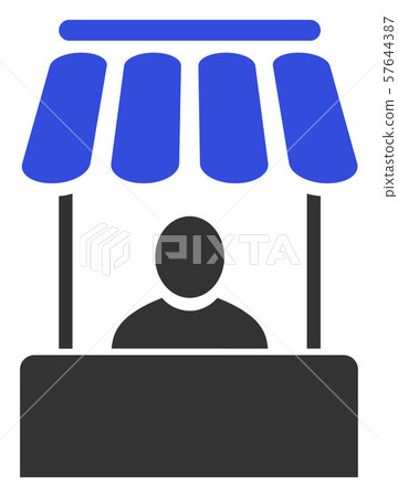 Vector Flat Market Booth Icon Vector Flat Market Booth Icon 57644387