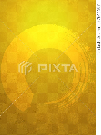 Written with checkered pattern of gold leaf 57644597