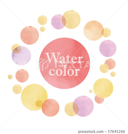 水彩紋理矢量框架材料 57645200