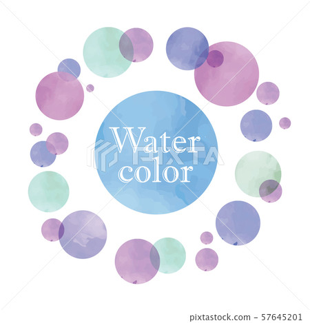 水彩紋理矢量框架材料 57645201