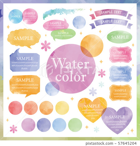 Watercolor texture vector frame material 57645204