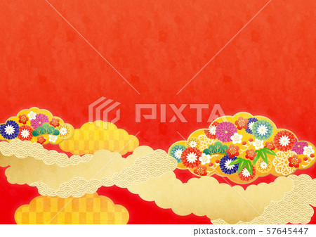 Japanese-style background-cloud design Japanese-style background-cloud design 57645447