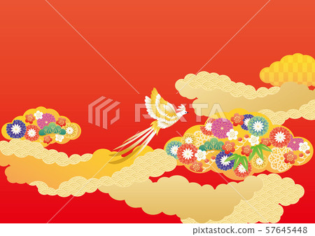 Japanese style background-cloud pattern -1 Japanese style background-cloud pattern -1 57645448