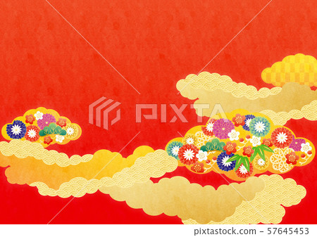 Japanese style background-cloud pattern tech 57645453