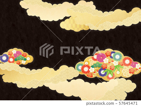 日本背景雲設計 日本背景雲設計 57645471