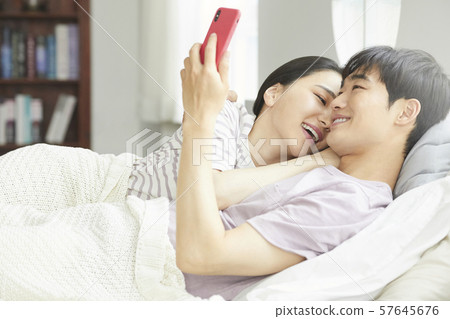 Couple lifestyle bedroom Couple lifestyle bedroom 57645676