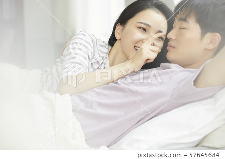 Couple lifestyle bedroom Couple lifestyle bedroom 57645684